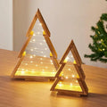 Sapin de Noël en bois avec lumières Décoration d'ambiance intérieure
