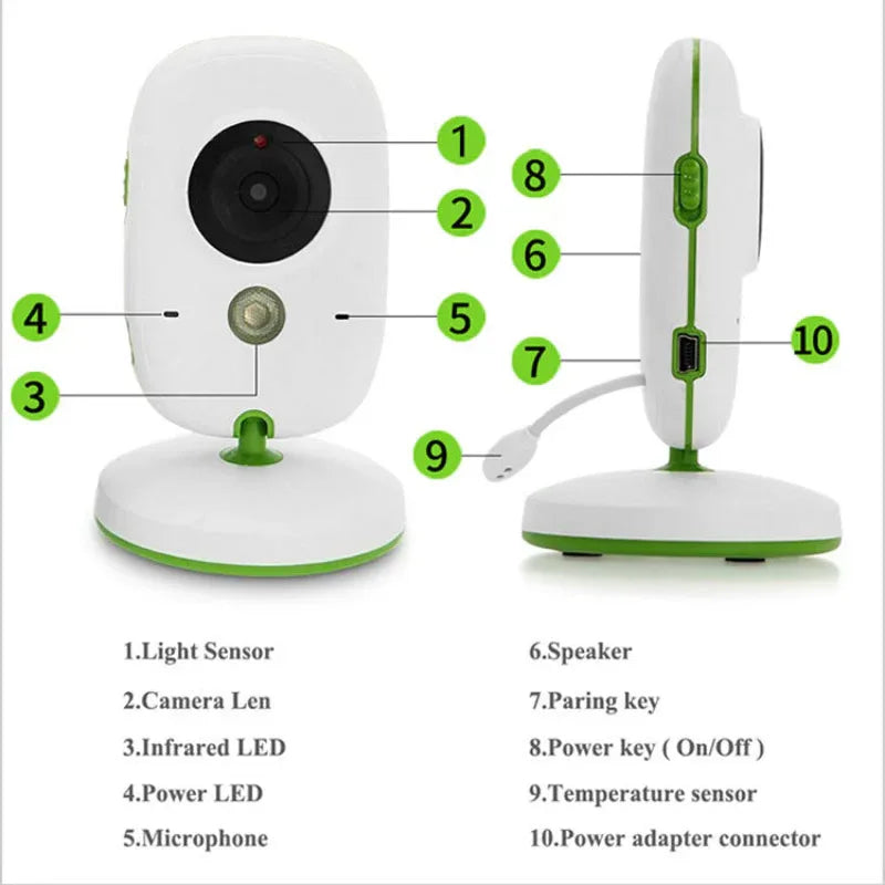 Babyphone vidéo bidirectionnel sans fil