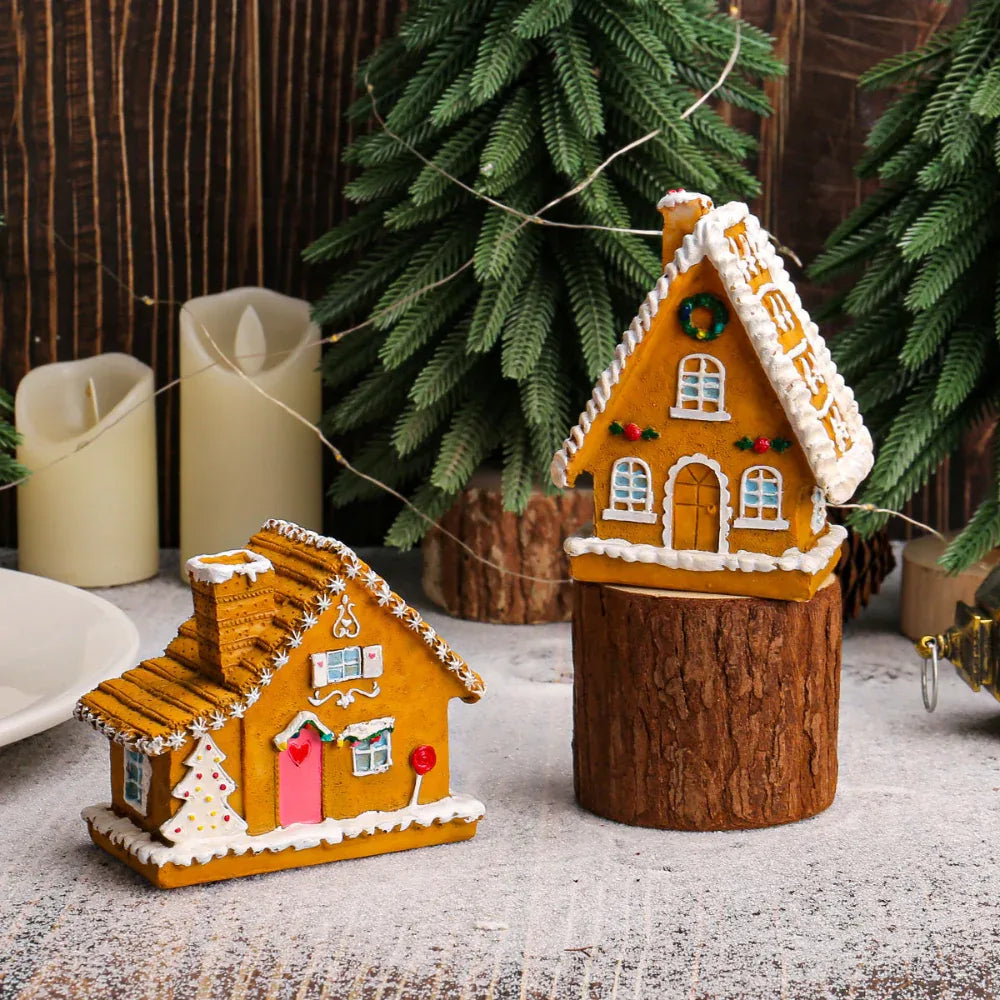 Petite maison de Noël Micro Paysage Lumineux Décorations de maison Ornements