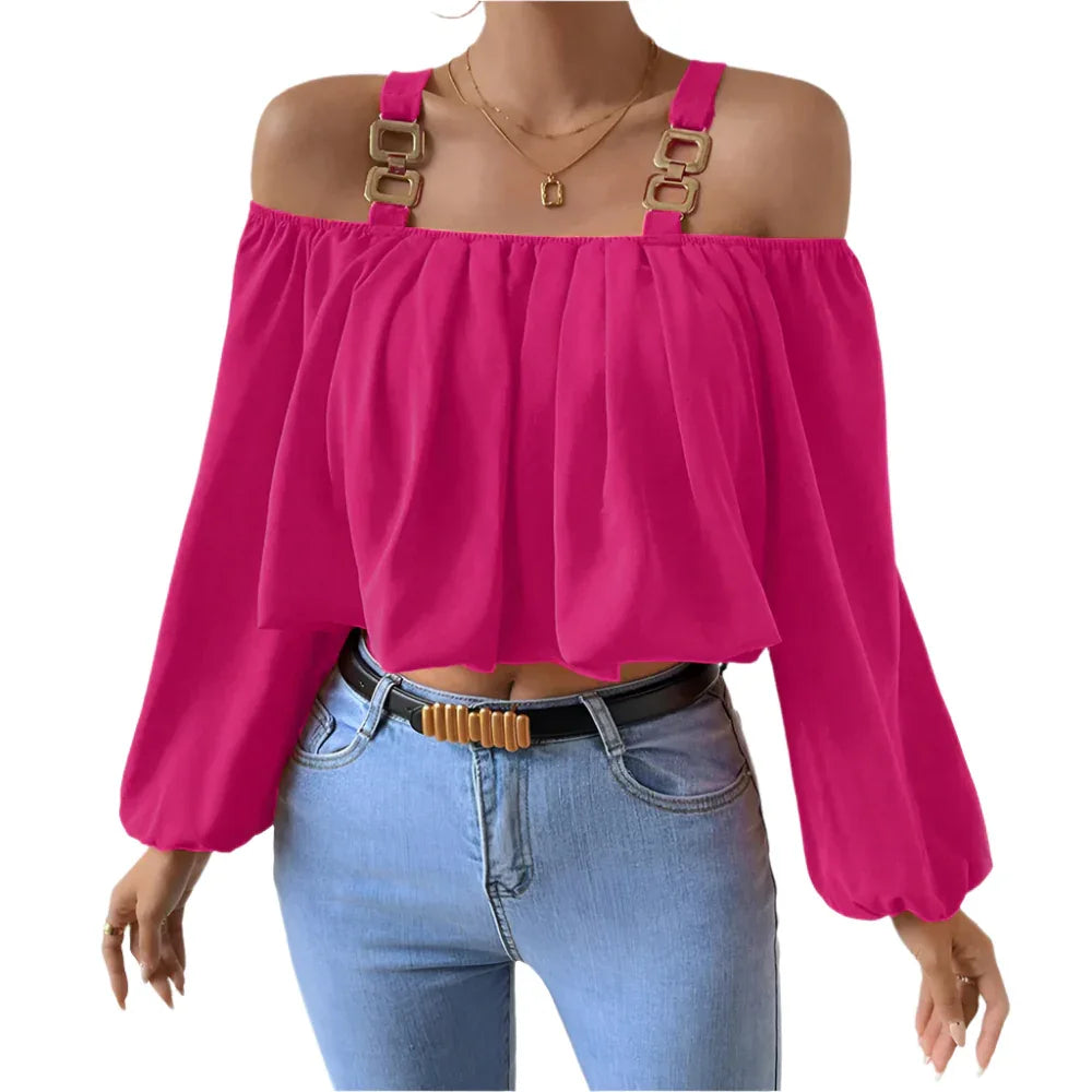 Crop top ample à manches chauve-souris pour femme