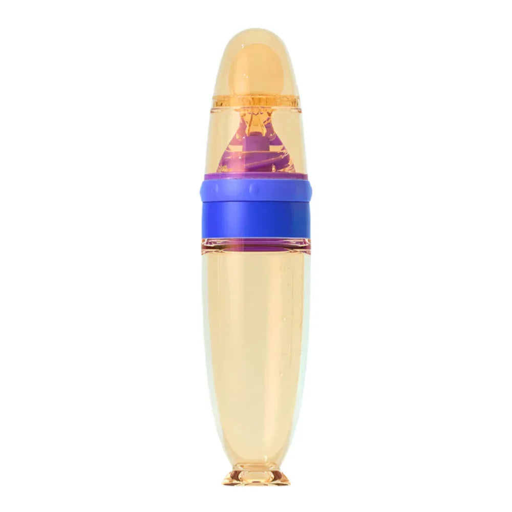 Biberons d'allaitement en silicone de 90 ml avec cuillère pour bébés de 6 mois et plus