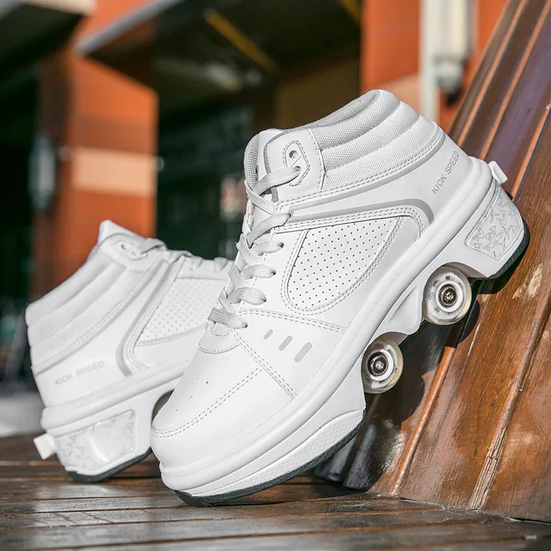 Chaussures de patin à roulettes double rangée pour femmes