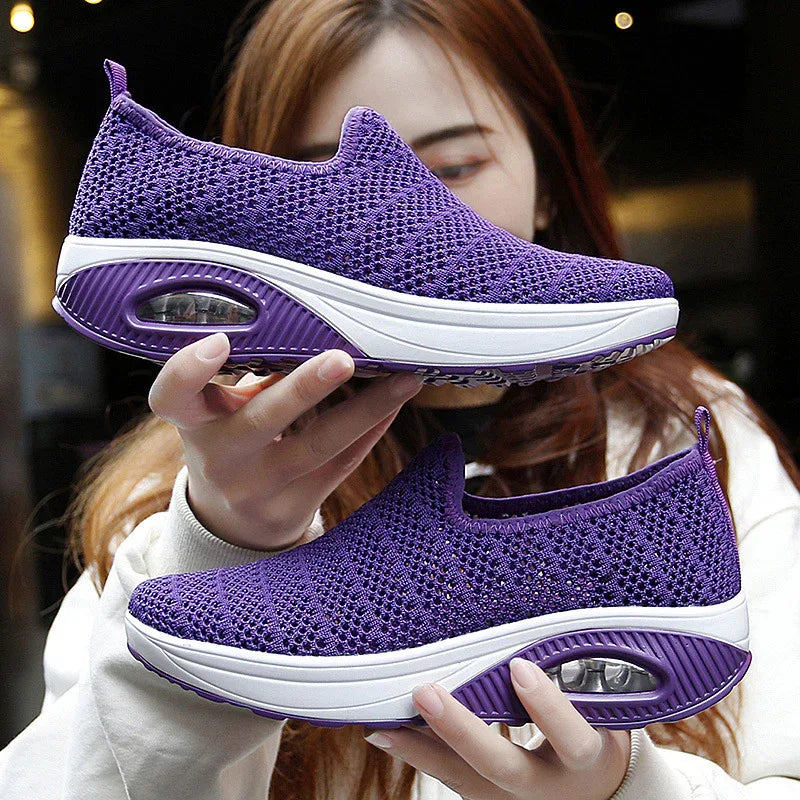 Chaussures de mode pour femmes Baskets d'extérieur respirantes Fly-Knit