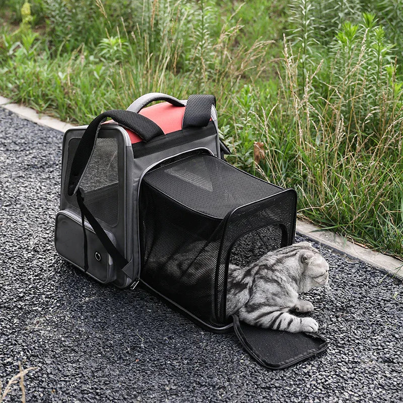 Erweiterbarer Atmungsaktiver Bequemer Hunde Katzen Haustier Rucksack