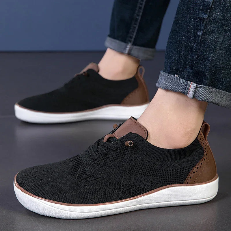 Chaussures pour hommes en tissu maillé élargi et respirant
