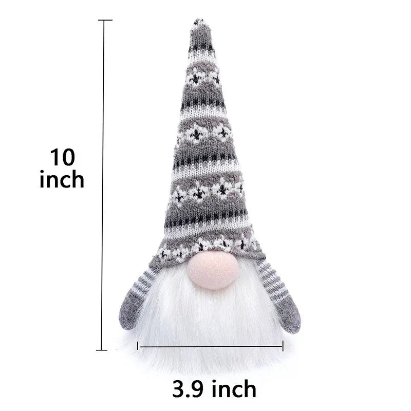 Décoration de Noël Lumineuse Barbe Brillante Père Noël Figurine Poupée Ornements