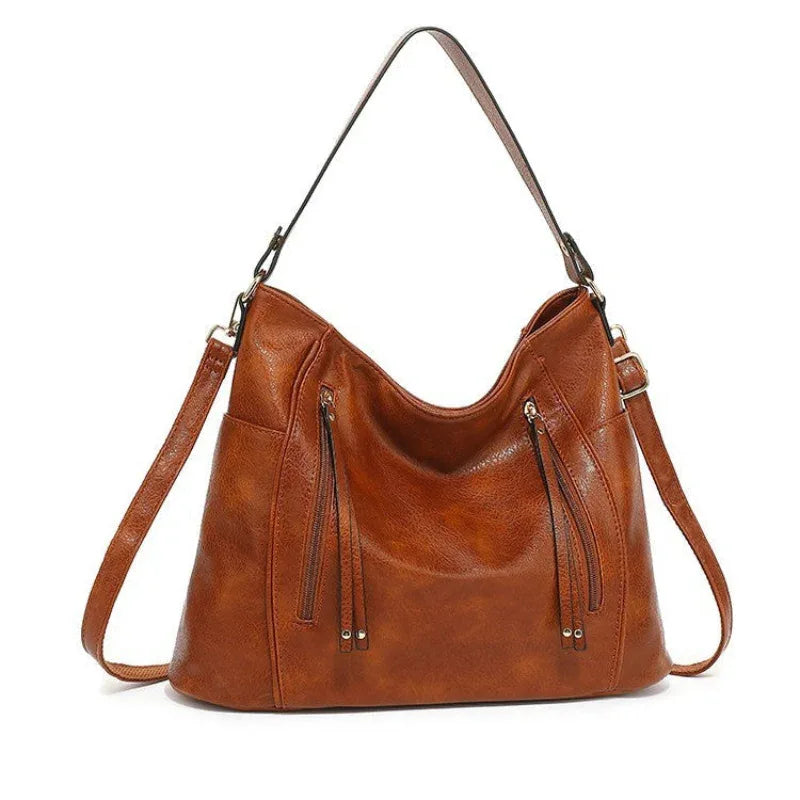 Sac à main en cuir élégant et tendance avec bandoulière détachable