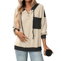 Sweat à capuche Femme Pull torsadé bicolore