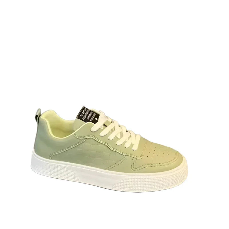 Baskets décontractées à lacets pour hommes, chaussures plates à carreaux respirantes et tendance