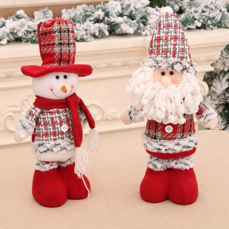 Poupées de Noël en flanelle douillette, grandes et douces au toucher