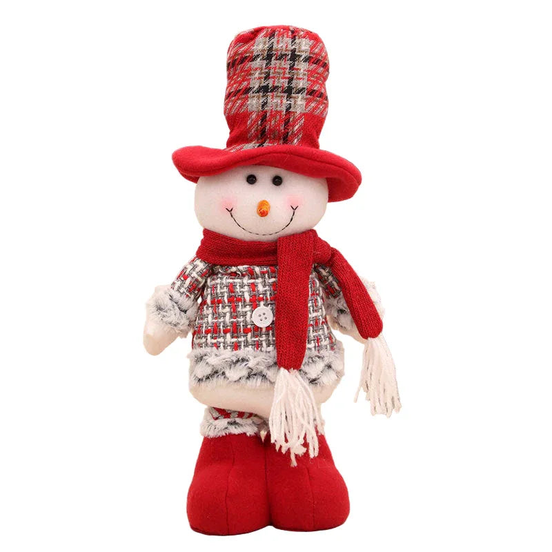 Poupées de Noël en flanelle douillette, grandes et douces au toucher