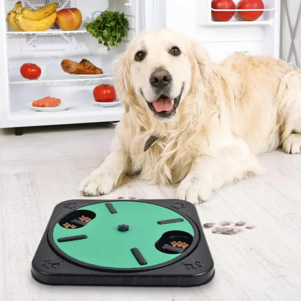 Bol d'alimentation rotatif à 360° pour animaux de compagnie avec planche à gratter pour chat et chien