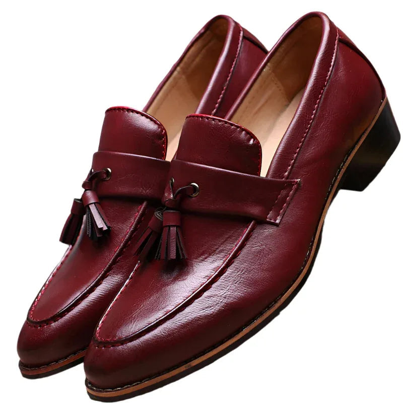Chaussures Britanniques Rétro À Enfiler Mocassins Décontractés À Pompom Pour Hommes