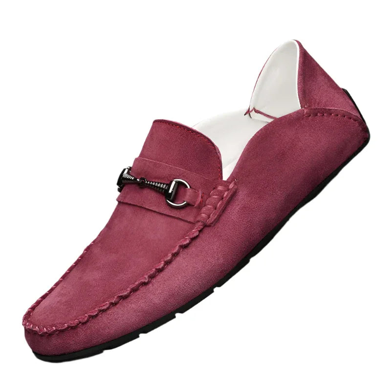 Mocassins en daim pour hommes, chaussures décontractées respirantes