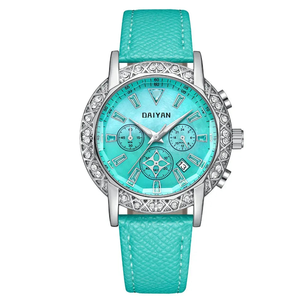 Montre femme multifonctionnelle étanche de luxe, en diamant, tendance et polyvalente, pour une déesse de fantaisie