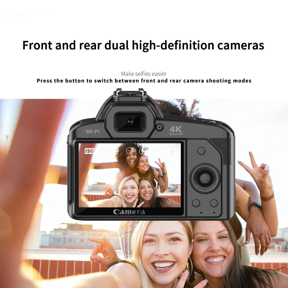 Appareil photo numérique Wifi avec écran HD 64 mégapixels D5, vision nocturne 4K