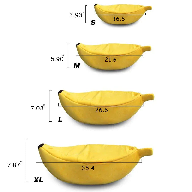 Weiches Warmes Bananen-Haustier-Hund-Katzenbett-Nest-Haus
