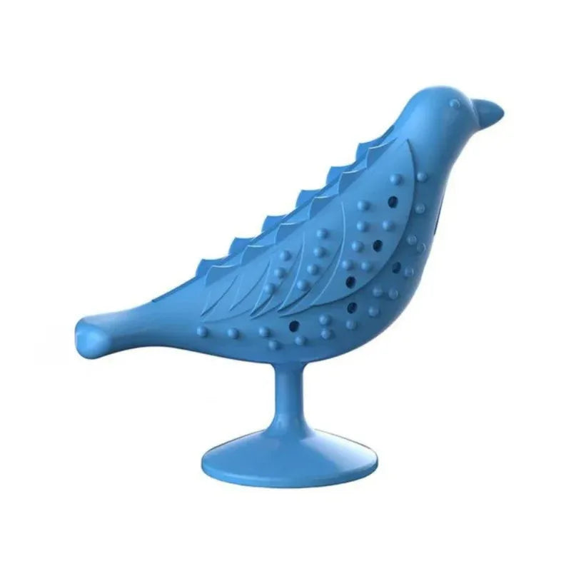 Jouet amusant pour chat qui distribue des friandises, jouet interactif en forme d'oiseau à mordre, mâcher et nettoyer les dents pour animaux de compagnie