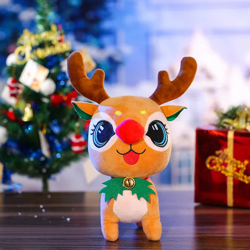 Poupée de Noël élan en chiffon mignonne décoration de Noël jouet en peluche
