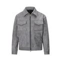 Veste zippée vintage multi-poches en tissu épais