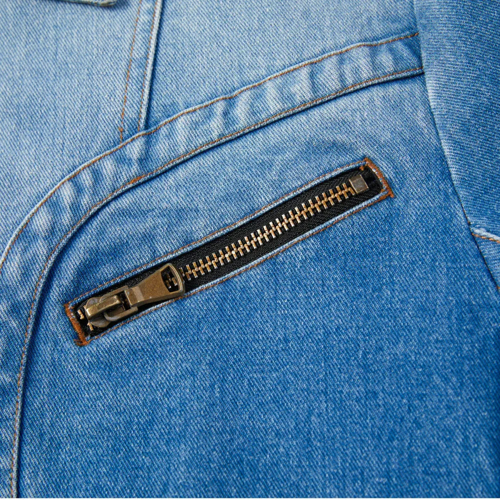 Veste en jean homme, modèle multi-poches, vêtement d'extérieur printemps-automne