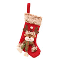Chaussettes de Noël suspendues en peluche de lin en trois dimensions