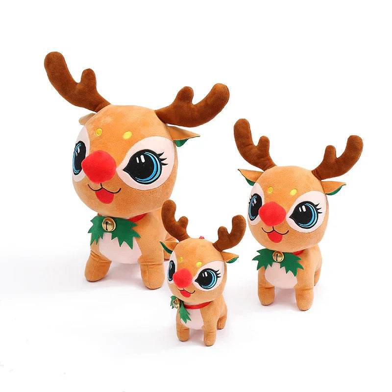 Poupée de Noël élan en chiffon mignonne décoration de Noël jouet en peluche