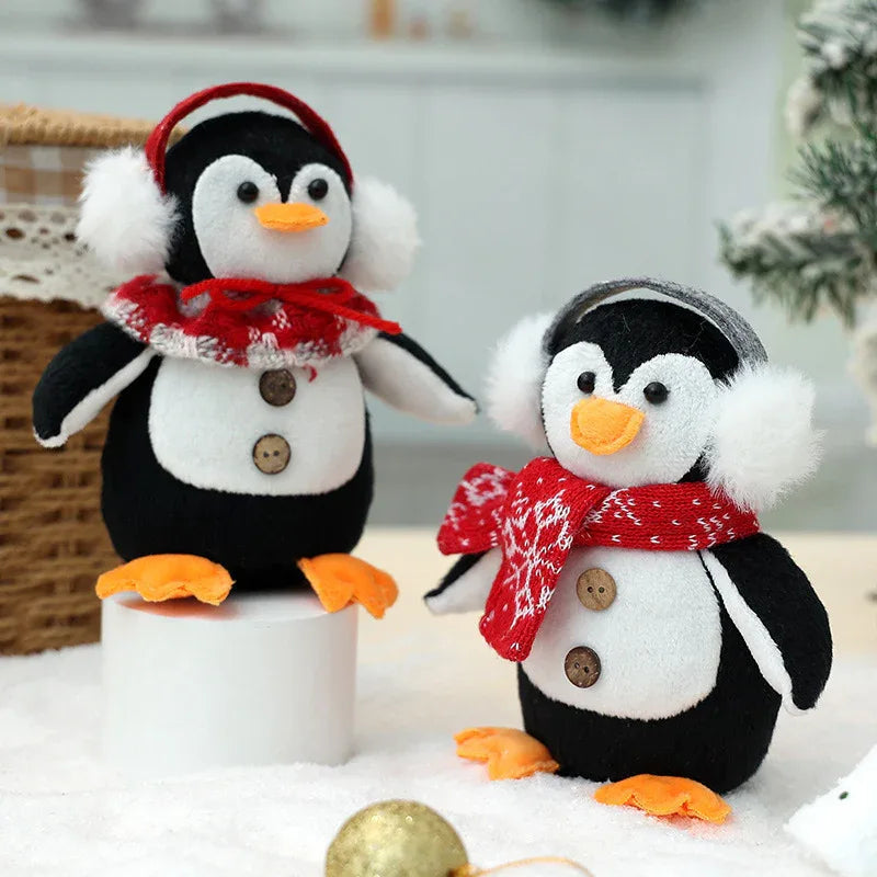 Décorations de Noël Petite poupée pingouin de Noël