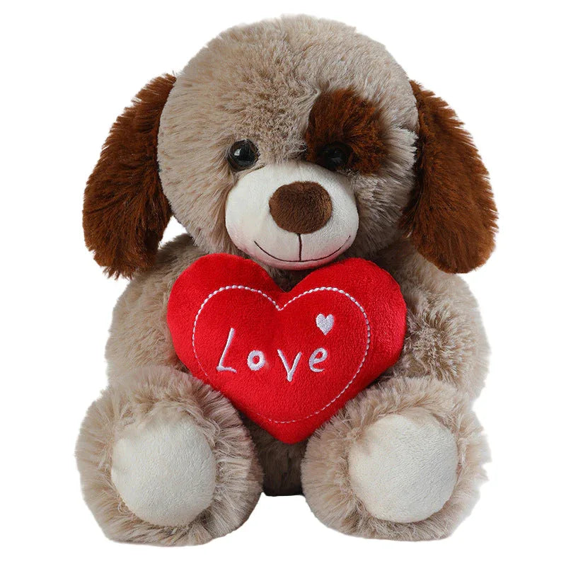 Mignon ours en peluche chiot en peluche avec cœur