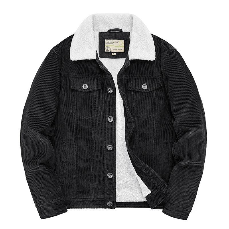 Blouson court pour homme, doublé polaire, manteau matelassé en coton