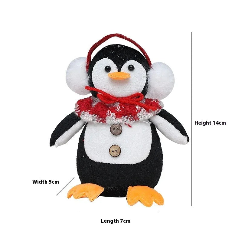 Décorations de Noël Petite poupée pingouin de Noël