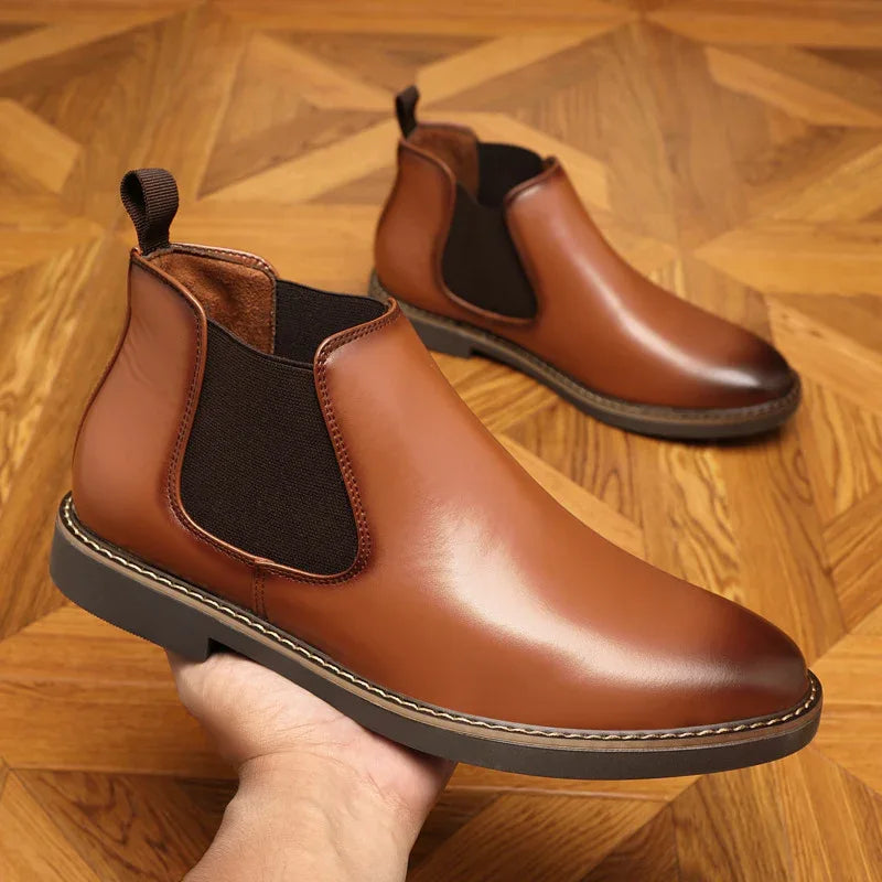 Herbst Winter Frühling Elastische Chelsea Boots Für Herren