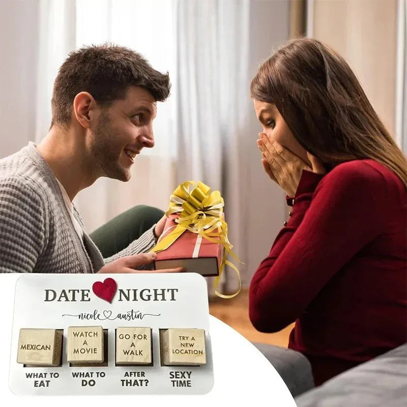 Hölzernes Date Night Würfelspiel für romantische Paare