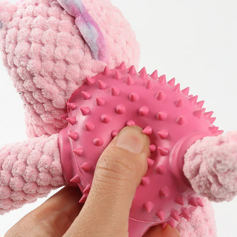 Jouets à mâcher en peluche pour chiens : paresseux, licorne