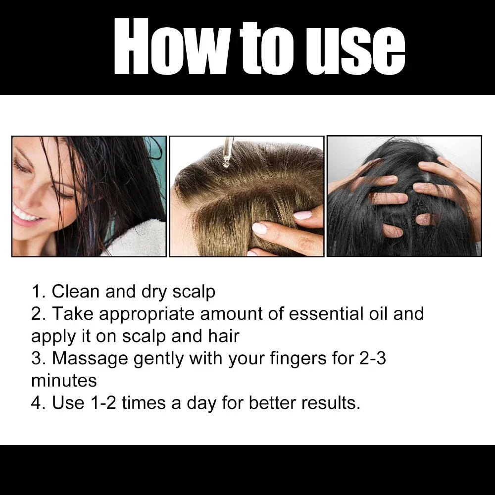 Huile Essentielle Densifiante pour la Pousse des Cheveux Hommes & Femmes