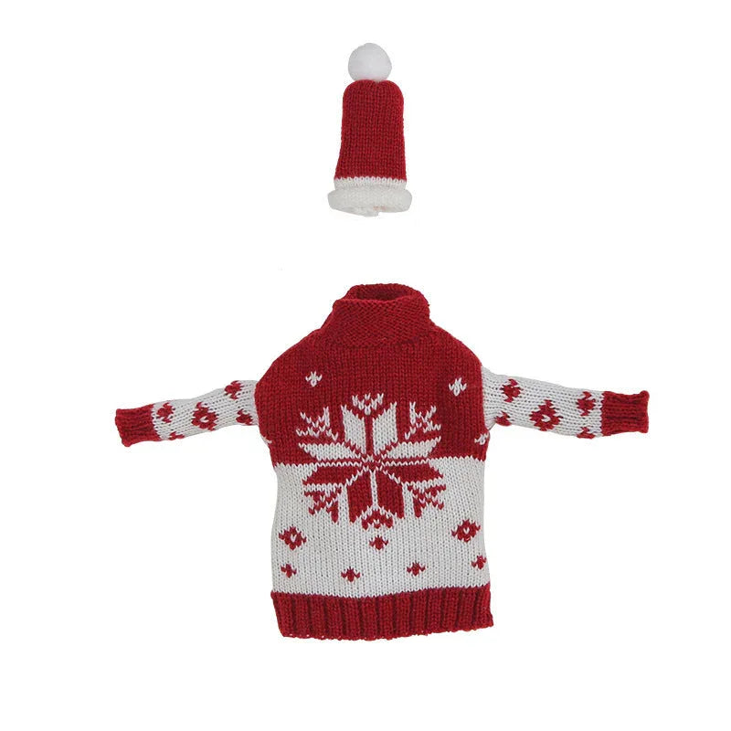 Décorations de Noël en tricot pour bouchons de bouteilles