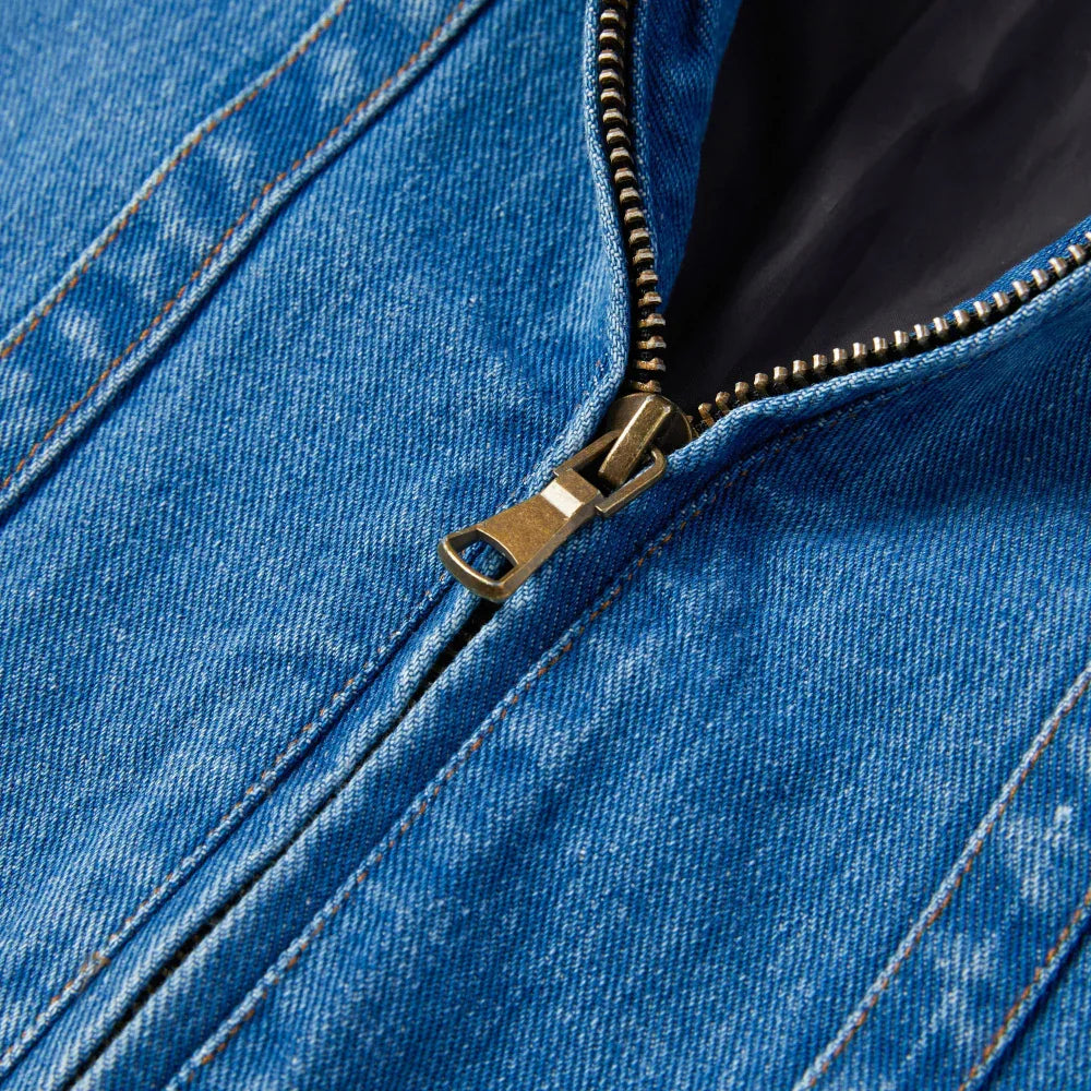 Veste en jean homme, modèle multi-poches, vêtement d'extérieur printemps-automne