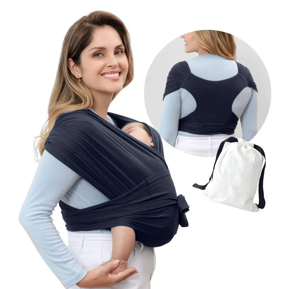 Écharpe de portage simple en coton croisé pour bébé - Type X - Porte-bébé pour nouveau-né