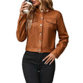 Veste courte décontractée d'automne pour femme