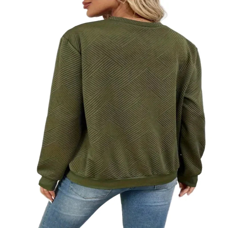 Chandails et pulls molletonnés à manches longues, boutonnés sur le devant, avec ourlet asymétrique élégant pour femmes