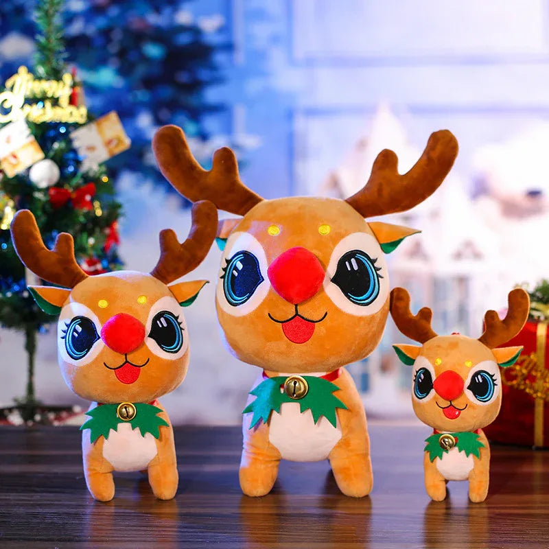 Poupée de Noël élan en chiffon mignonne décoration de Noël jouet en peluche