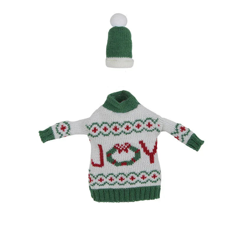 Décorations de Noël en tricot pour bouchons de bouteilles