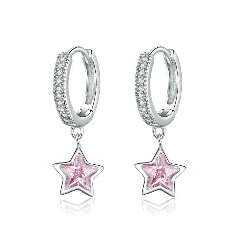 Boucles d'oreilles pentagramme fantaisie pour femme