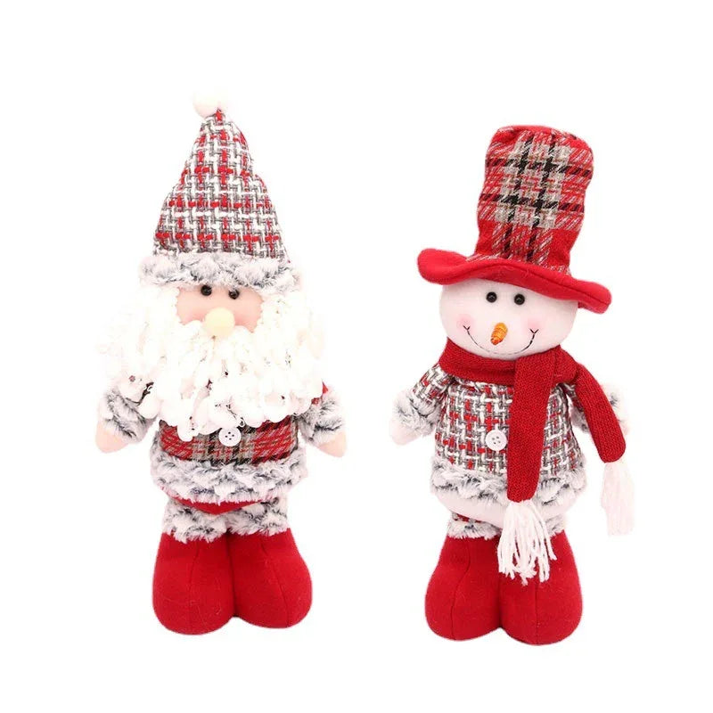 Poupées de Noël en flanelle douillette, grandes et douces au toucher