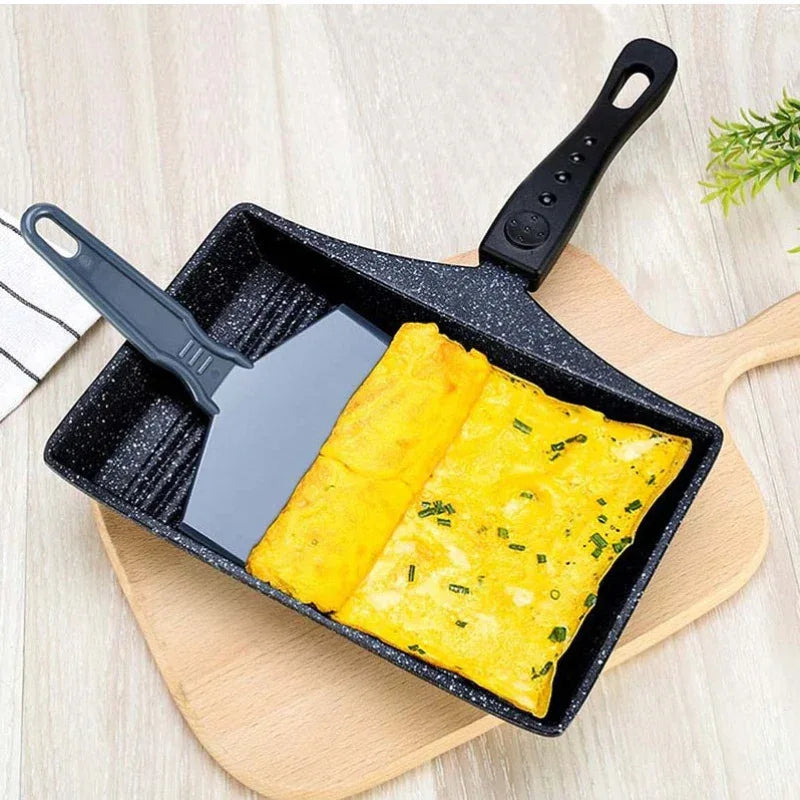 Poêle à tamagoyaki japonaise, poêle à frire antiadhésive en pierre pour rouleaux d'œufs Siomaifan
