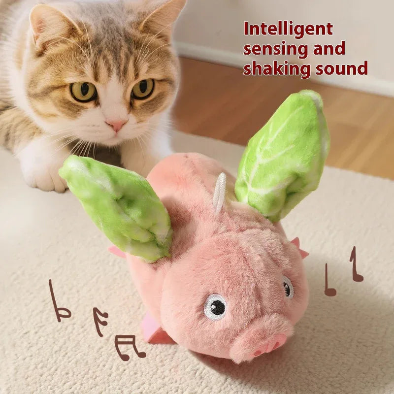 Jouet pour animaux de compagnie chat-chien, simulation de cochon électrique