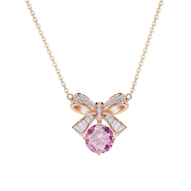 Collier Nœud Porte-bonheur en Argent Sterling pour Femme