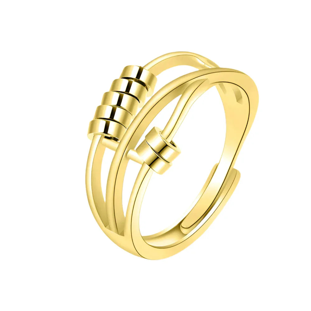 Bague créative ajustable et rotative