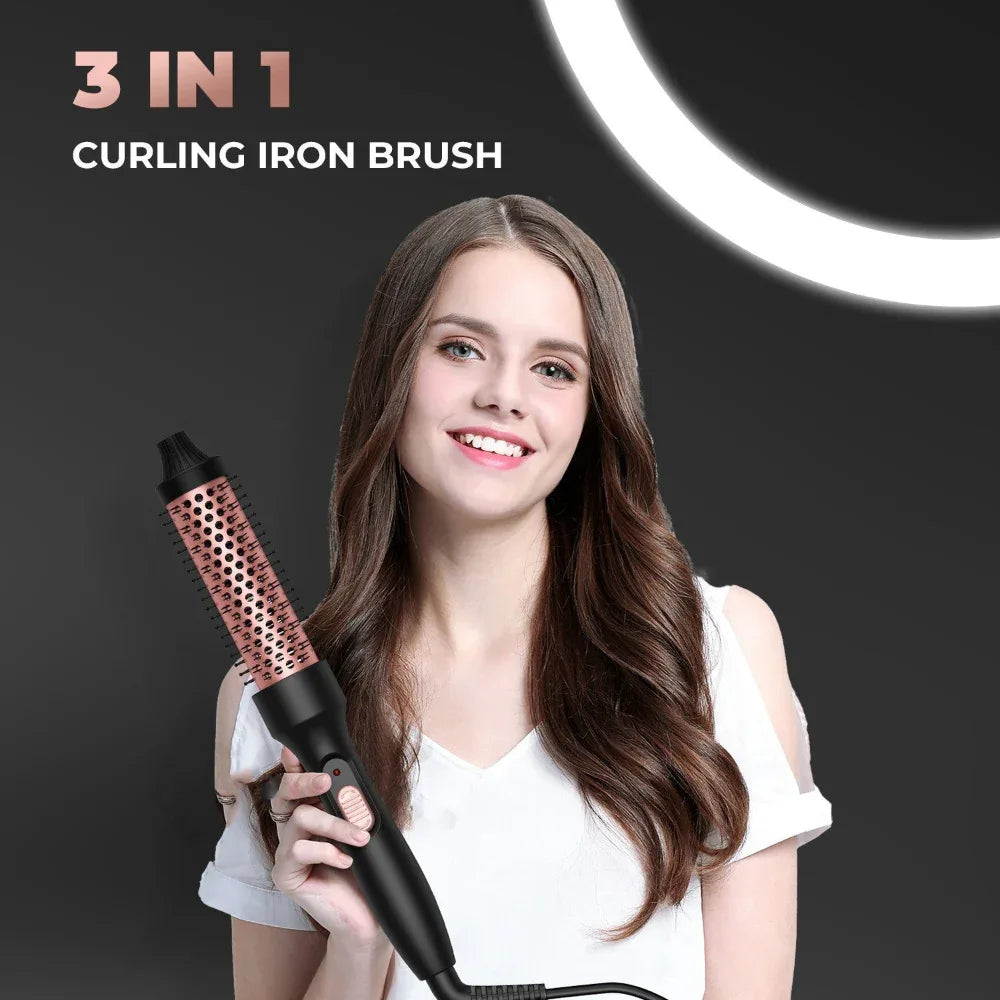 Brosse chauffante lissante et bouclante haute puissance pour le coiffage des cheveux