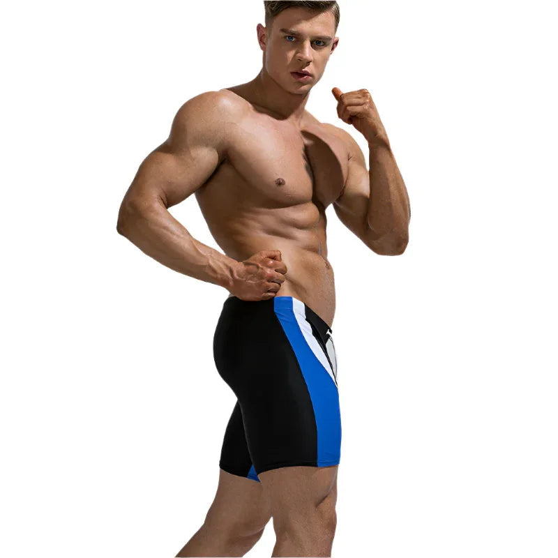 Short de bain cinq points pour hommes de couleur assortie